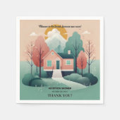 可愛いモダン永遠の里親養子縁組 スタンダードカクテルナプキン (正面)