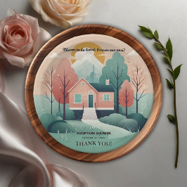 可愛いモダン永遠の里親養子縁組 ペーパープレート