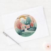 可愛いモダン永遠の里親養子縁組 ラウンドシール (封筒)