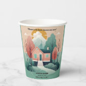 可愛いモダン永遠の里親養子縁組 紙コップ (正面)