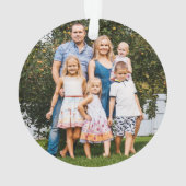 可愛いモダン素朴クリスマスの木の休日の写真 オーナメント (裏面)