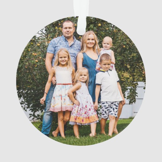 可愛いモダン素朴クリスマスの木の休日の写真 オーナメント (裏面)