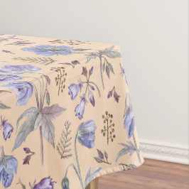 可愛いモダン紫の花ガーデン赤ちゃんシャワー テーブルクロス