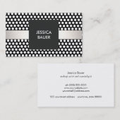 可愛いモダン美しい白黒パターン 名刺 (正面/裏面)