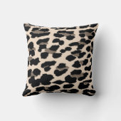 可愛いモダン花オンヒョウ柄パーソナライズされた- クッション (裏面)