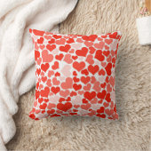 可愛いモダン赤いハート クッション (ブランケット)