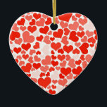 可愛いモダン赤いハート セラミックオーナメント<br><div class="desc">可愛すごいいモダン小さなプリントで色々なハートをフィーチャー。可愛いプリントやバレンタインデーに最適！</div>
