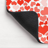 可愛いモダン赤いハート マウスパッド (コーナー)