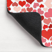 可愛いモダン赤いハート マウスパッド (コーナー)