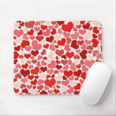 可愛いモダン赤いハート マウスパッド (マウス)