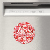 可愛いモダン赤いハート マグネット (インサイチュ (食洗機))