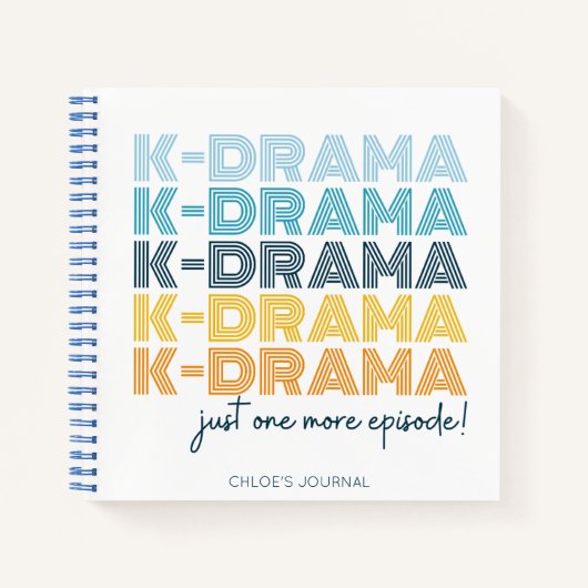 可愛いモダン韓国ドラマ好き ノートブック (正面)