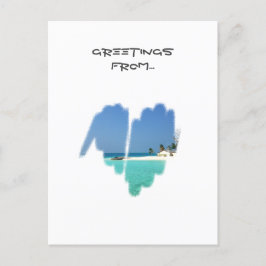 可愛いモノクロ主流グラフィティハート ポストカード