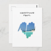 可愛いモノクロ主流グラフィティハート ポストカード (正面/裏面)