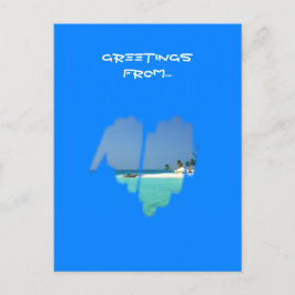 可愛いモノクロ主流グラフィティハート ポストカード