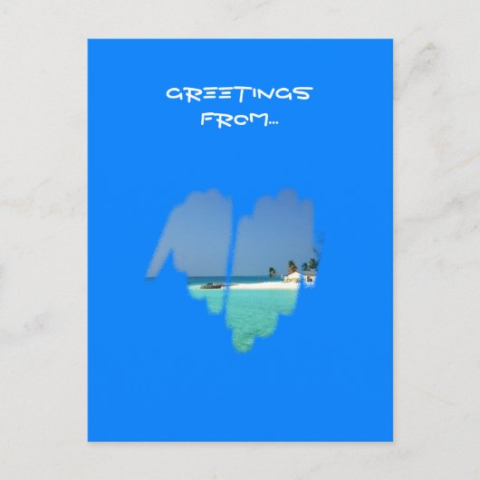 可愛いモノクロ主流グラフィティハート ポストカード (正面)