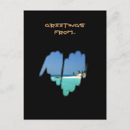 可愛いモノクロ主流グラフィティハート ポストカード