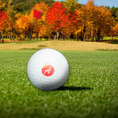 可愛いモノグラムのイニシャルAオレンジ色の珊瑚 ゴルフボール