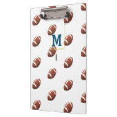 可愛いモノグラムのサッカー クリップボード (左)