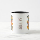 可愛いモノグラム漫画のアートワークのカボチャのレトロ マグカップ (中央)