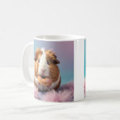 可愛いモルモットとドナッツパステルグラデーション コーヒーマグカップ (正面左)