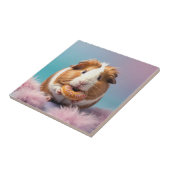 可愛いモルモットとドナッツパステルグラデーション タイル (側面)