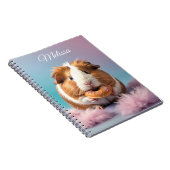 可愛いモルモットとドナッツパステルグラデーション ノートブック (右側)