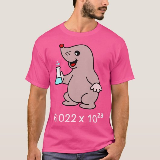 可愛いモル化学者。アボガドロのナンバーパン。 Tシャツ (正面)