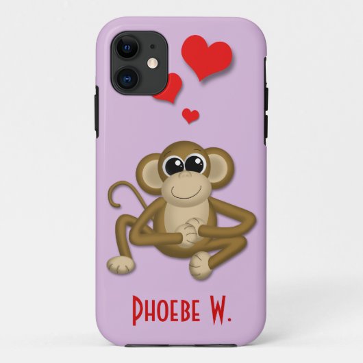 可愛いモンキーラブパーソナライズされたiPhone 5ケース Case-Mate iPhoneケース (裏面)