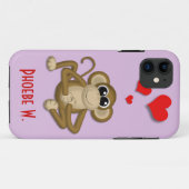 可愛いモンキーラブパーソナライズされたiPhone 5ケース Case-Mate iPhoneケース (裏面(横))