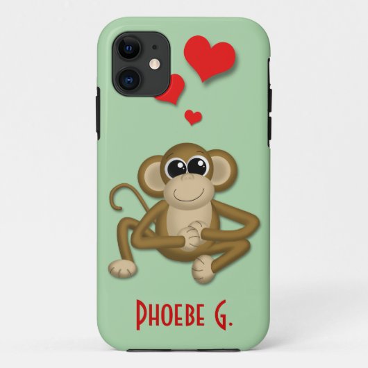 可愛いモンキーラブパーソナライズされたiPhone 5ケース Case-Mate iPhoneケース (裏面)