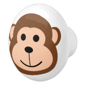 可愛いモンキーワイルドワンジャングルサファリ動物マンガ セラミックノブ (右)