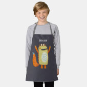 可愛いモンスタパーソナライズされたー エプロン (着用した状態)
