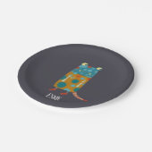 可愛いモンスタパーソナライズされたー ペーパープレート (アングル)