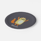 可愛いモンスタパーソナライズされたー ペーパープレート (アングル)