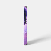 可愛いモンスターがハロウィーンのカボチャのちょうちんハロウィンを保持 iPhoneケース (左側面)