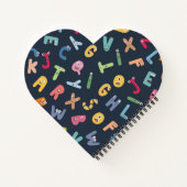 可愛いモンスターアルファベットノート ノートブック (裏面)