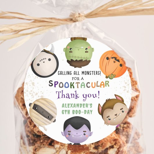可愛いモンスターキッズコスチュームハロウィーン誕生日パーティー ラウンドシール
