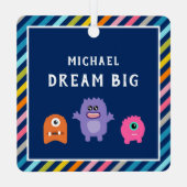 可愛いモンスターズカラフルドリームビッグキッズルーム メタルオーナメント (裏面)