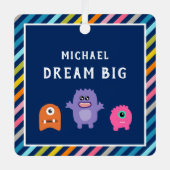 可愛いモンスターズカラフルドリームビッグキッズルーム メタルオーナメント (正面)