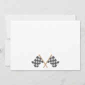 可愛いモンスタートラックバッシュレースフォト子供の誕生日 招待状 (裏面)