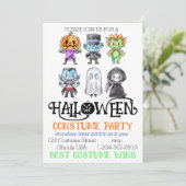 可愛いモンスターハロウィンコスチュームパーティー 招待状 (スタンド正面)