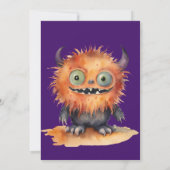 可愛いモンスターバッシュハロウィーンの衣装パーティー 招待状 (裏面)