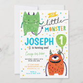 可愛いモンスターバースデーパーティー 招待状 (正面)