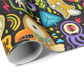 可愛いモンスターパターンラッピング紙 ラッピングペーパー (ロールコーナー)