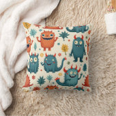 可愛いモンスターピロー クッション (ブランケット)