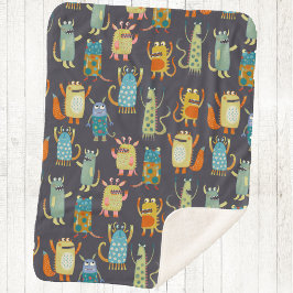 可愛いモンスター シェルパブランケット