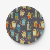 可愛いモンスター ペーパープレート (正面)