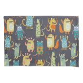 可愛いモンスター 枕カバー (正面左)