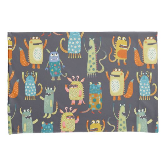 可愛いモンスター 枕カバー (正面右)